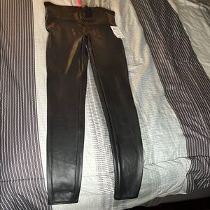 Black Faux Leather Leggings